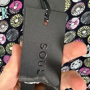 Soulstar England Viscose Shirt Adult Medium Multi Donut Button Up Casual Men NEW